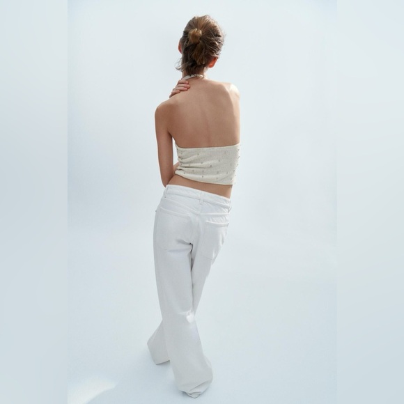 ZARA JEWEL HALTER TOP - Picture 6 of 12